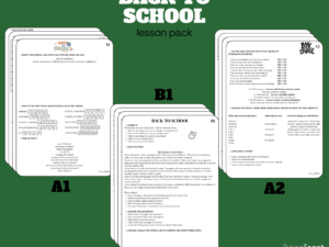 Back to School Lesson Pack A1, A2, B1